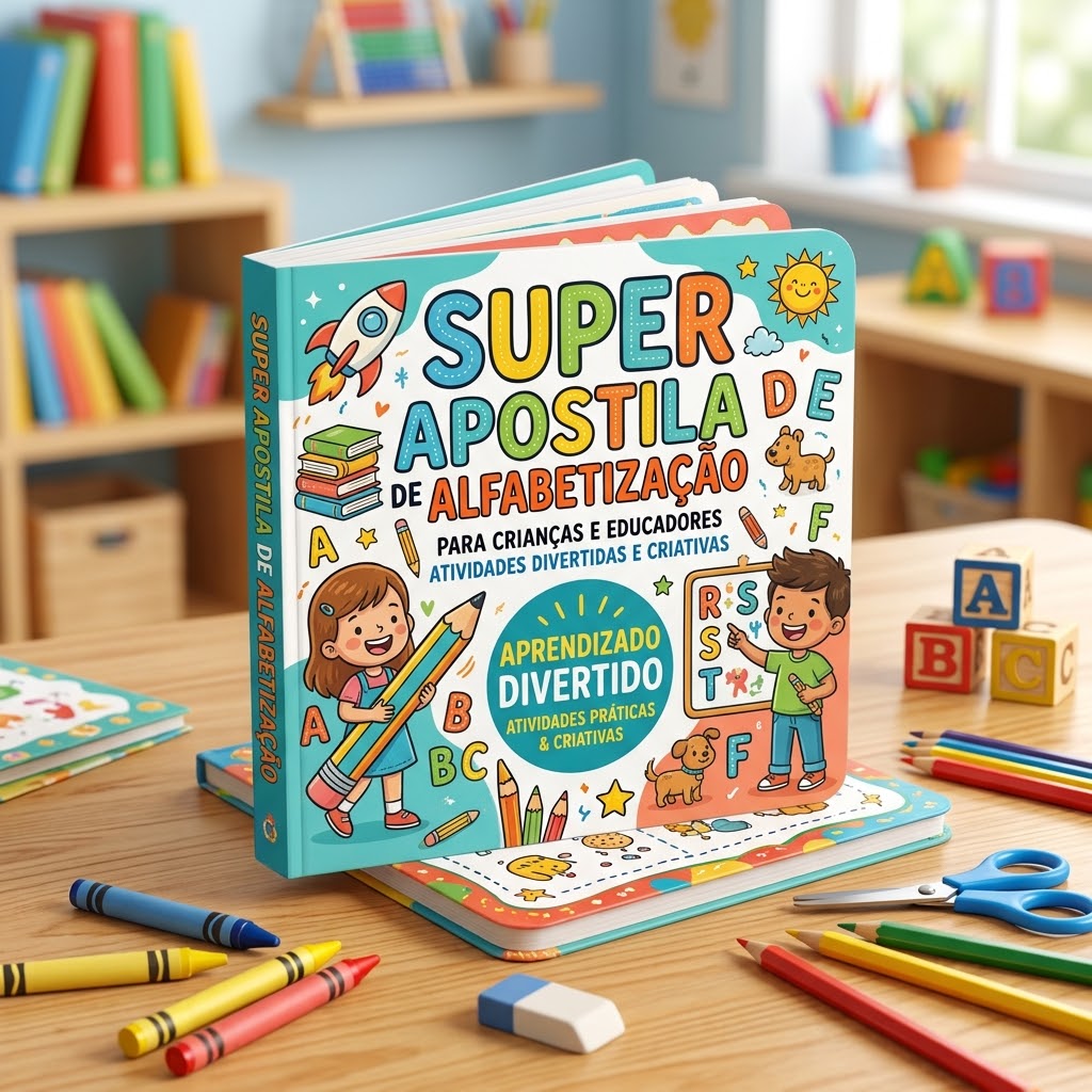 Capa do material Super apostila de alfabetização